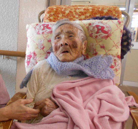 In March 2023, aged 110. (Source: kushigatasou.com)