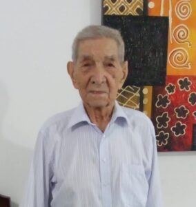 On his 107th birthday. (Photo courtesy of the family)