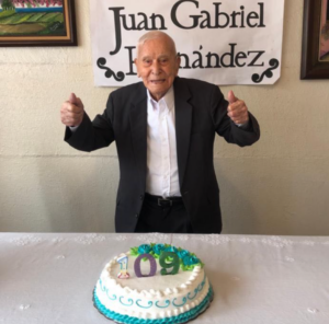 On his 109th birthday in 2022. (Source: The 110 Club)