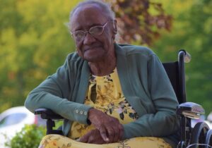 On her 110th birthday in 2020. (Source: St. Paul's Senior Living Community/Facebook)