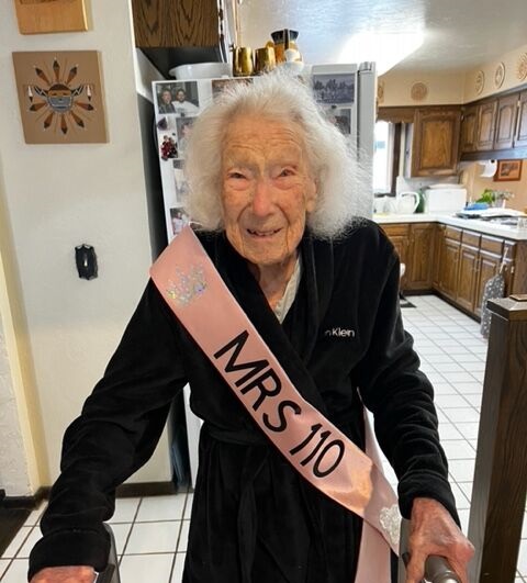 On her 110th birthday in 2022. (Source: The Tribune-Democrat)