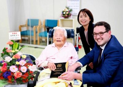 During LongeviQuest visit, 9 January 2024, aged 110.