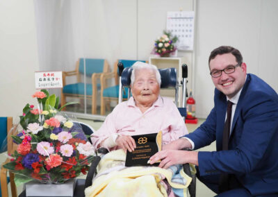 During LongeviQuest visit, 9 January 2024, aged 110.