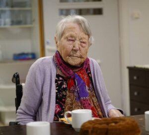 In April 2023, aged 109. (Photo credit: Ilta-Sanomat)