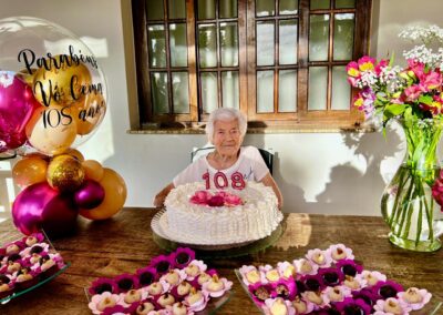 On her 108th birthday. (Source: Courtesy of the family)