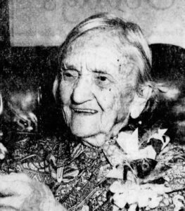 Shortly before her 99th birthday. (Source: Stockton Evening and Sunday Record)
