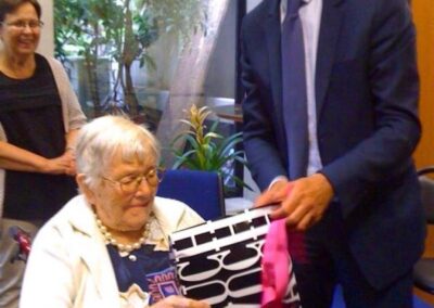 On her 111th birthday. (Source: x.com/Rémi Féraud)