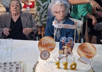 On her 110th birthday.