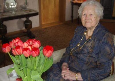 On her 100th birthday. (Source: Østlendingen)