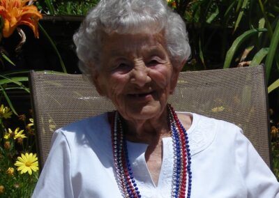 On her 104th birthday. (Source: Sierra Madre News)