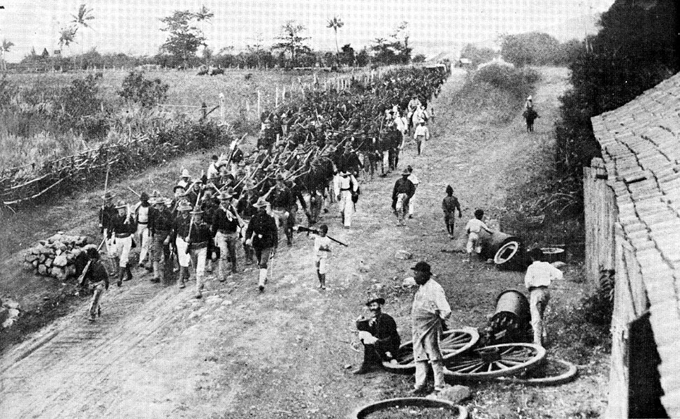 Photo from the U.S. invasion of Puerto Rico, July 25, 1898, which was witnessed by Don Emiliano, photo courtsey of latinamericanstudies.org