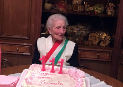 On her 111th birthday. (Source: Oggi Milazzo)