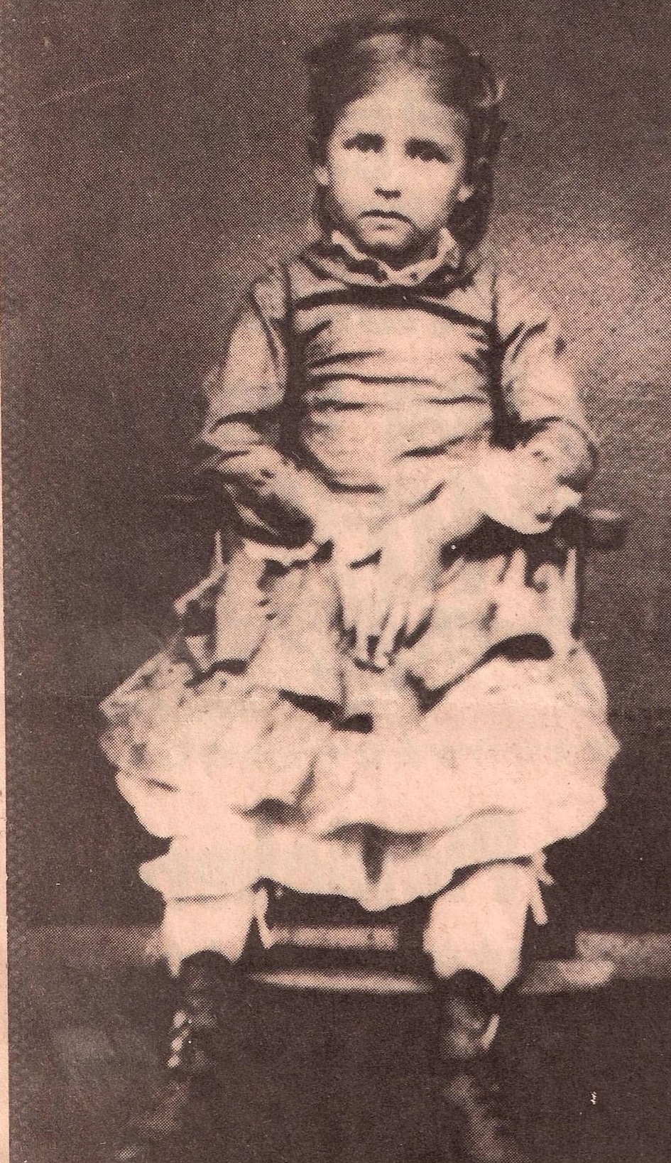 In 1881, aged 6. (Source: unknown newspaper / The 110 Club)