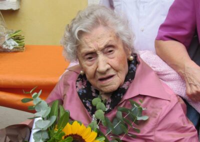 On her 111th birthday in 2014. (Source: Villa Melisa)