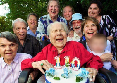 On her 110th birthday in 2012. (Source: Herald Sun)