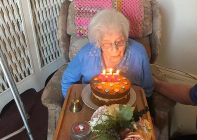 On her 111th birthday in 2020. (Source: Enbridge House Care Home)