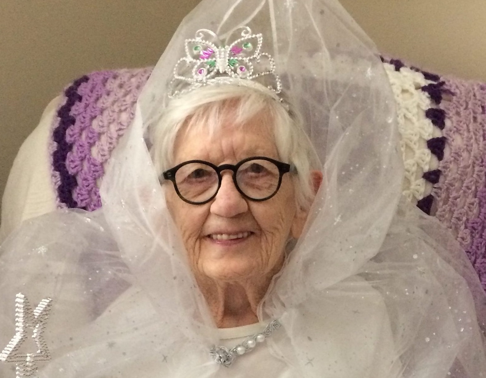 On her 110th birthday. (Source: Belmont Village)