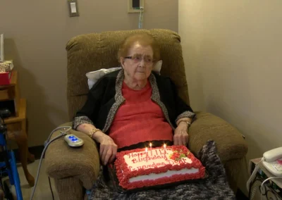 On her 112th birthday in 2019. (Source: Global News)