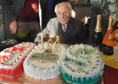 On his 109th birthday. (Source: 24oreNEWS)