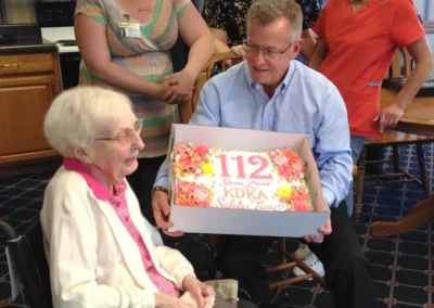 On her 112th birthday. (Source: People.com)