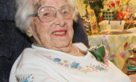 On her 105th birthday. (Source: Norwich Bulletin)