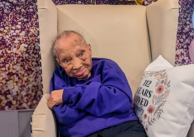On her 112th birthday in July 2025. (Source: Facebook / Independence Court of Hyattsville)