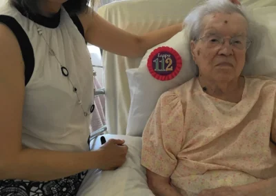 On her 112th birthday. (Source: Chicago Tribune)