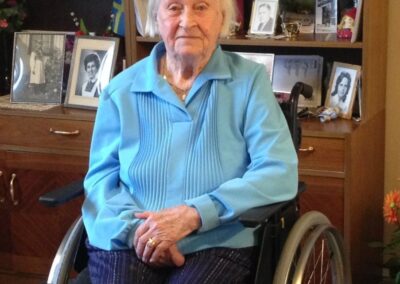 At the age of 107. (Source: Sveriges Radio)