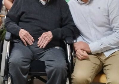 On his 111th birthday in June 2026, with Daniel Germán Delgado.