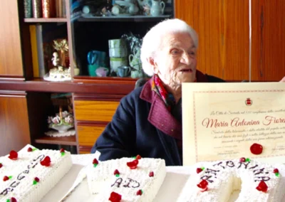 On her 110th birthday. (Source: SorrentoPress)