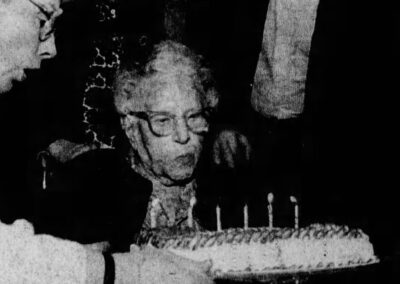 On her 111th birthday. (Source: The Burlington Free Press)