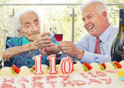 On her 110th birthday. (Source: Daily Telegraph)