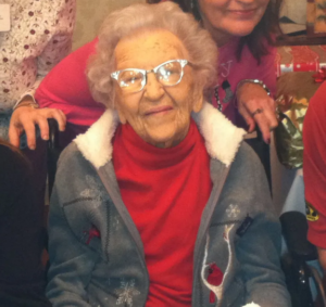 On her 108th birthday. (Source: Wicked Local)