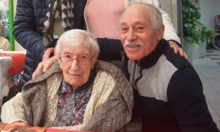 On her 114th birthday in January 2025. (Source: Ouest-France)