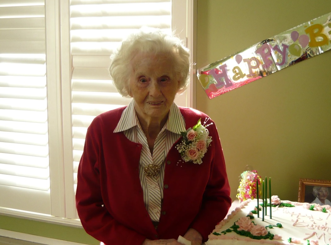 On her 104th birthday. (Source: The Leaf Chronicle)