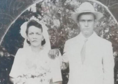 On her wedding day in 1946. (Source: Diario La Tribuna)