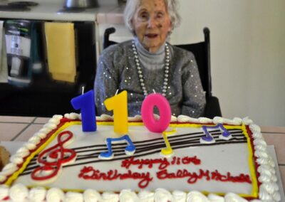 On her 110th birthday. (Source: Los Angeles Times)