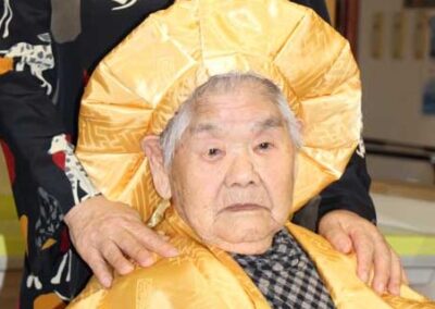At the age of 104. (Source: Sunflower Nursing Service Ltd.)