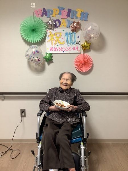 In March 2023, her 110th birthday. (Source: Nursing home Symphony)
