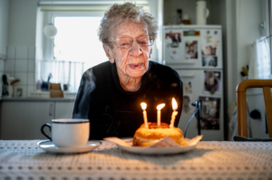 On her 111th birthday. (Source: BILLED-BLADET)
