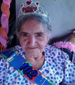 On her 102nd birthday. (Source: Reubicacion 2 Chalatenango El Salvador)