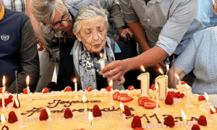 On her 111th birthday. (Source: Le Télégramme)
