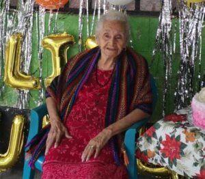 On her 105th birthday. (Source: Channel 15 Usulutan)