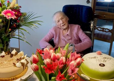 On her 110th birthday. (Source: Mitt i Östermalm)
