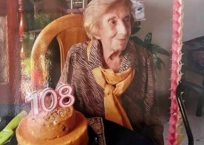 On her 108th birthday. (Source: Courtesy of the family)