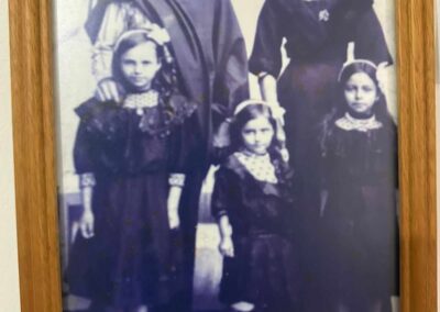 First from the right, along with her parents and sisters. (Source: Courtesy of the family)