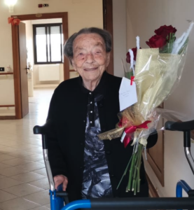 On her 107th birthday. (Source: Cronache Maceratesi)