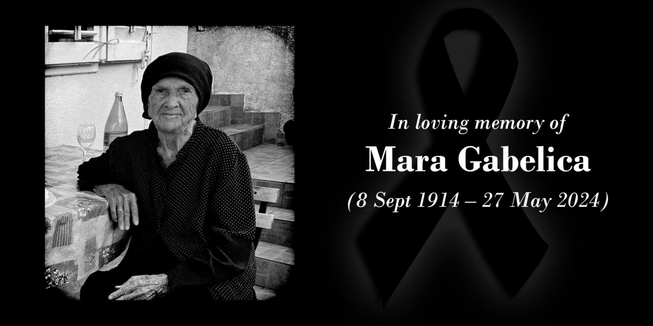 Croatia’s Oldest Resident, Mara Gabelica, dies at 109