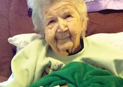 On her 110th birthday. (Photo credit: Wilson County News)