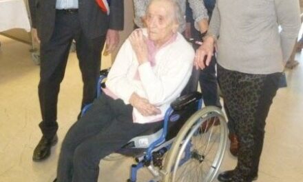 On her 111th birthday. (Source: Le Progrès)